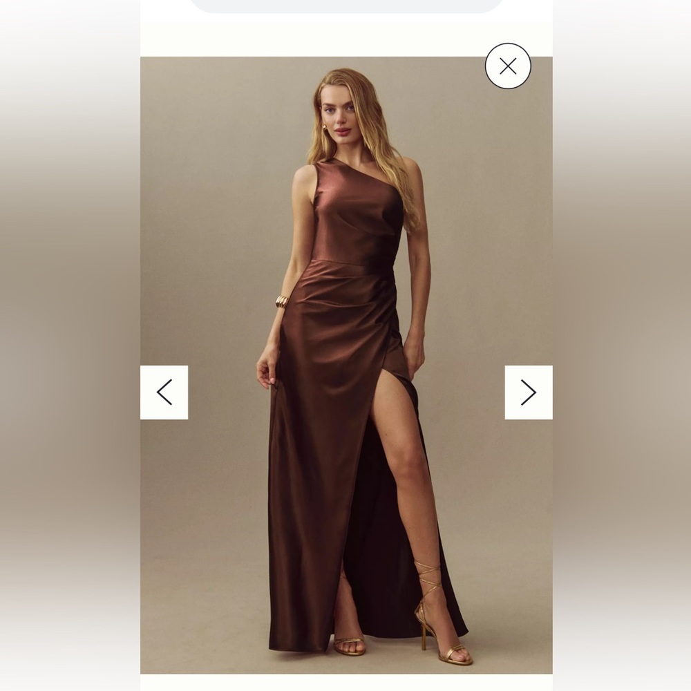 Anthropologie Scottie bridesmaid dress in Chocolate brown